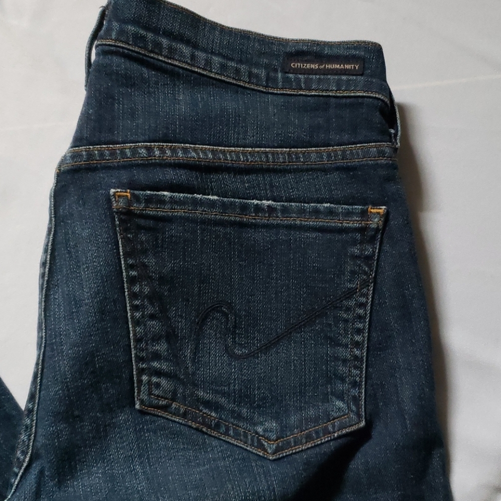Citizens Of Humanity Dark Wash Blue Bootcut Jeans